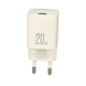 Зарядний пристрій XO L146 (1 USB-C) PD/QC 20W Білий (Cream) 134093 фото 1