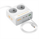 Мережевий фільтр Hoco AC28 Descanso (PD45W/1C/3A/2xSocket) (2м) Білий (White) 166340 фото 2