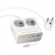 Мережевий фільтр Hoco AC28 Descanso (PD45W/1C/3A/2xSocket) (2м) Білий (White) 166340 фото 1
