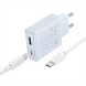 Зарядний пристрій Hoco C142A Direct PD20W+QC3.0 (1USB-A/1C) + кабель Type-C to Type-C Синій (Blue) 166199 фото 3