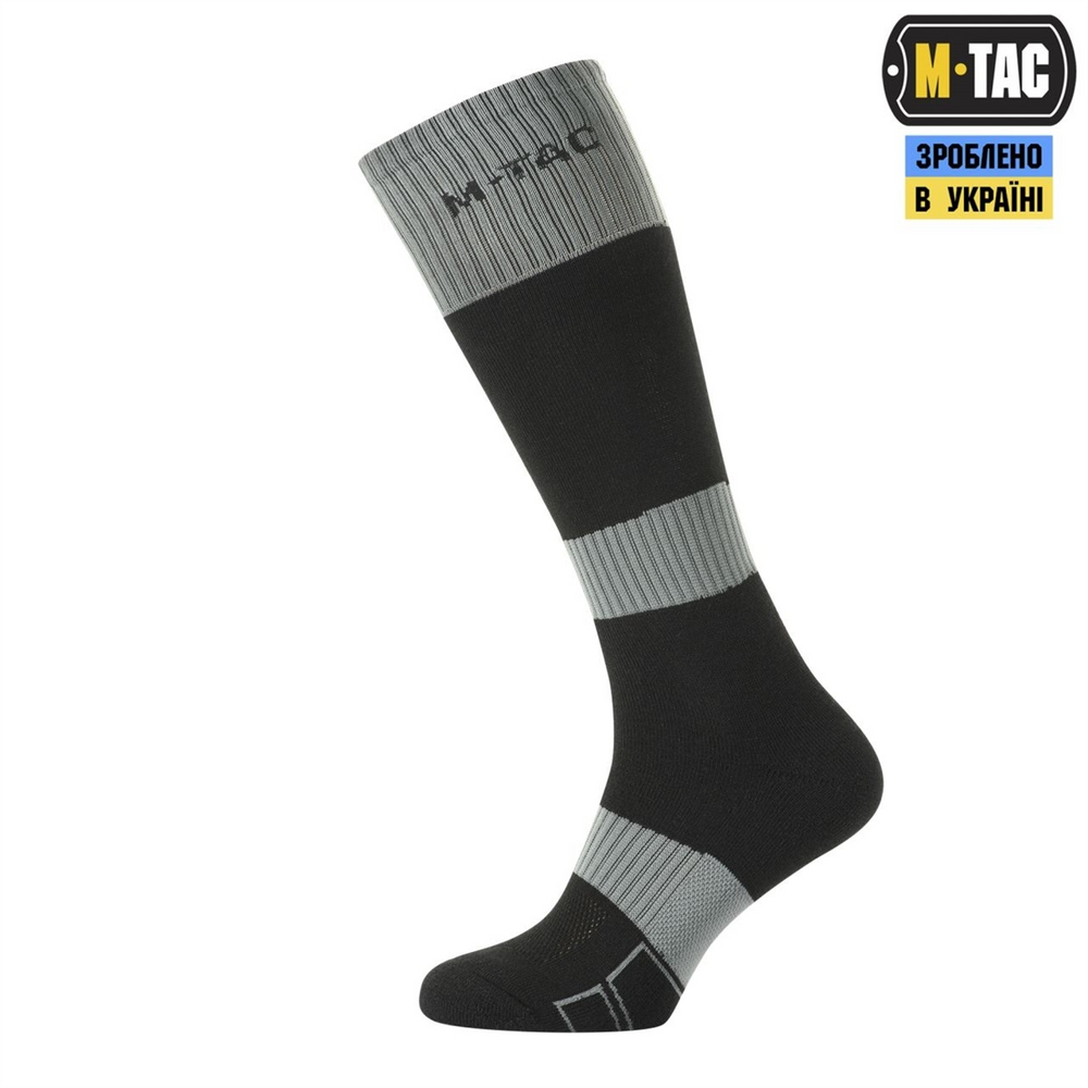 Шкарпетки M-Tac зимові Ranger Wool 40-42 Чорні Сірі (Black Grey) 221928 фото
