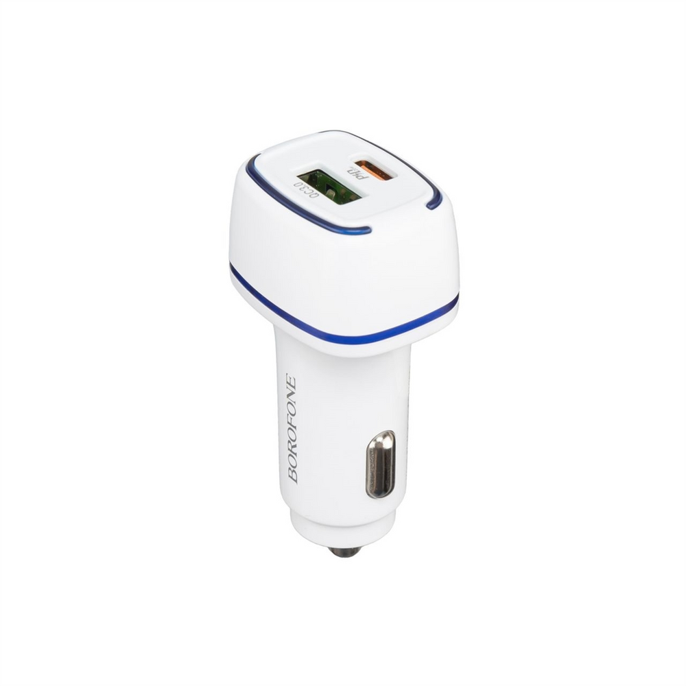 Автомобільний зарядний пристрій Borofone BZ14A Mercury PD20W + QC3.0 Чорний (Black) 99144 фото
