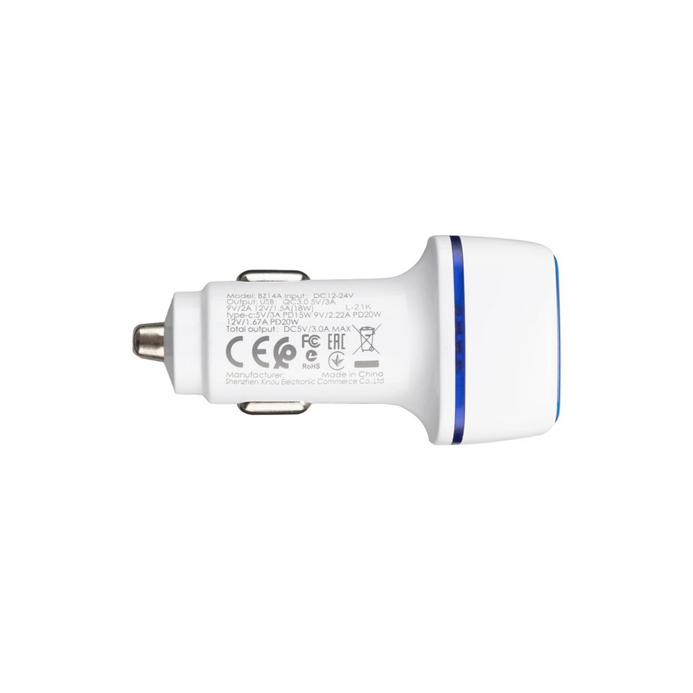Автомобільний зарядний пристрій Borofone BZ14A Mercury PD20W + QC3.0 Чорний (Black) 99144 фото