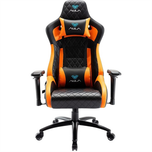 Крісло ігрове Aula F1031 Gaming Chair Чорне Помаранчеве (Black Orange) 164935 фото