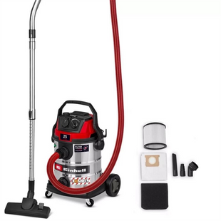 Пилосос Einhell TE-VC 2580 SACL 1100Вт Срібний Червоний (Silver Red) 214191 фото