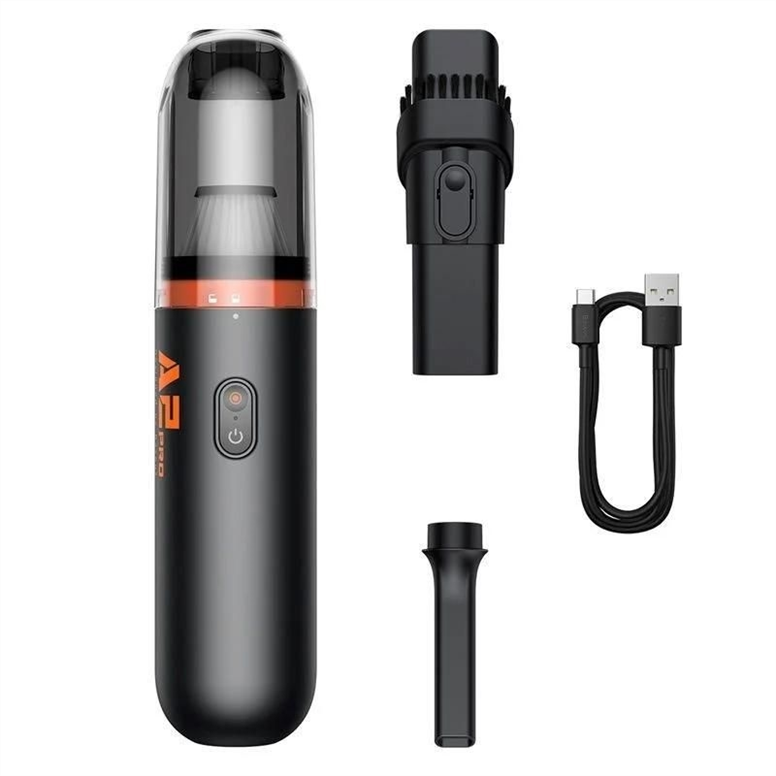 Пилосос акумуляторний (портативний) Baseus A2 Pro Car Vacuum Cleaner (6000pa) (VCAQ040001) Чорний (Black) 198668 фото