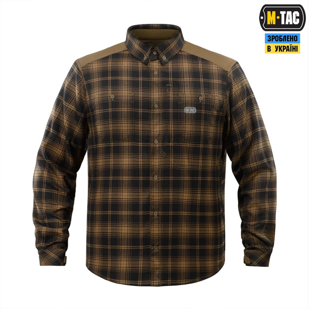Сорочка M-Tac Redneck Shirt Коричнева Чорна (Coyote Black) (2XL/L) 233334 фото