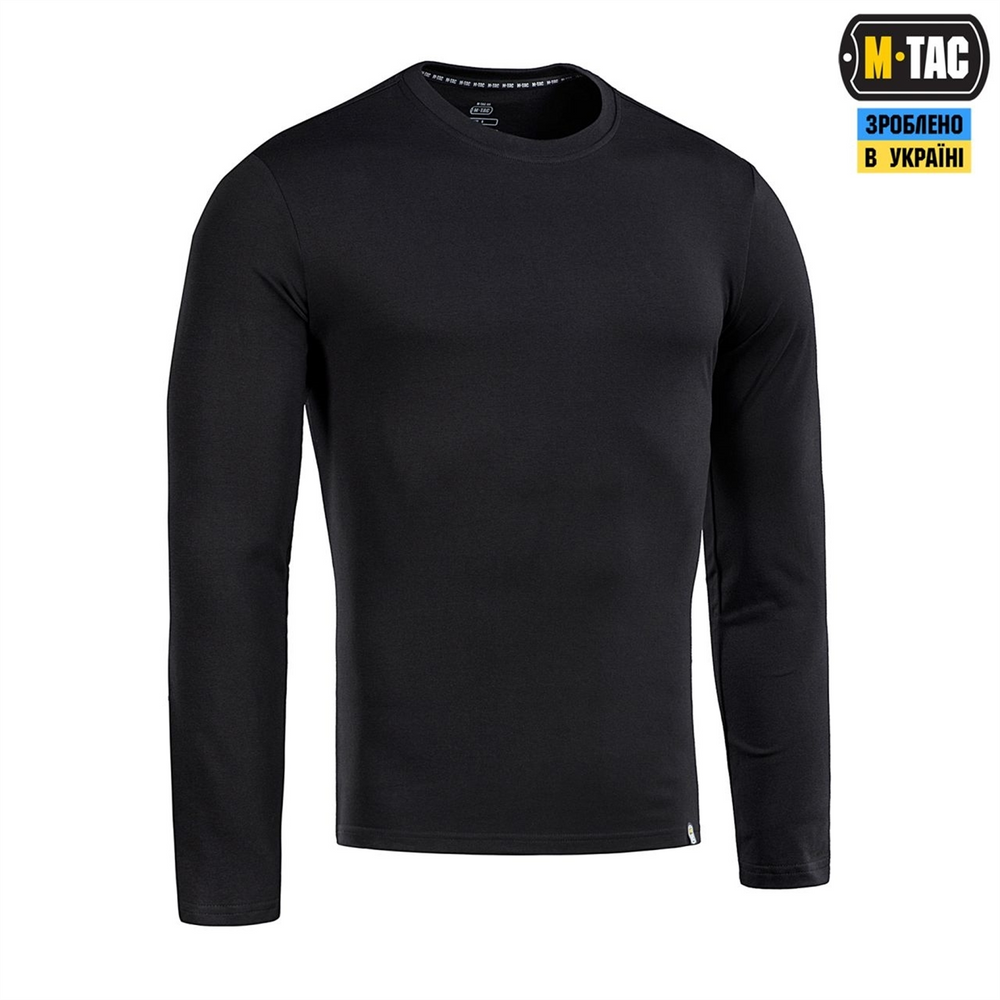 Футболка із довгим рукавом M-Tac 93/7 Чорна (Black) (XL) 235300 фото