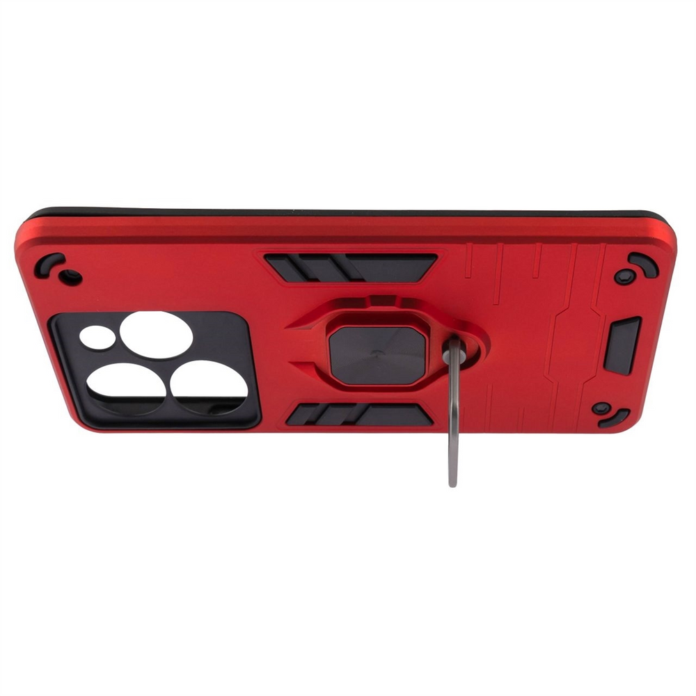 Чохол накладка для TECNO Spark 10 Pro Transformer Ring Червона (Red) 115831 фото