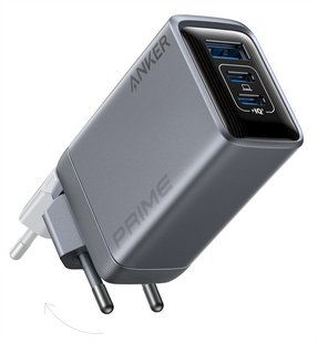 Зарядний пристрій Anker GaNPrime Charger - 100W, 2xUSB-C PD & 1xUSB-A Foldable Срібний (Silver) 166082 фото