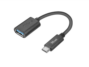 OTG кабель Trust Calyx USB-C USB3.0, 0.09м Чорний (Black) 195322 фото