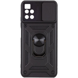 Чохол накладка для Xiaomi Poco M4 Pro 5G Ummi Camshield Serge Ring Чорна (Black) 263205 фото