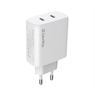 Зарядний пристрій ColorWay GaN Mini 50W PD Port PPS USB (CW-CHS050PD-WT) Білий (White) 165979 фото