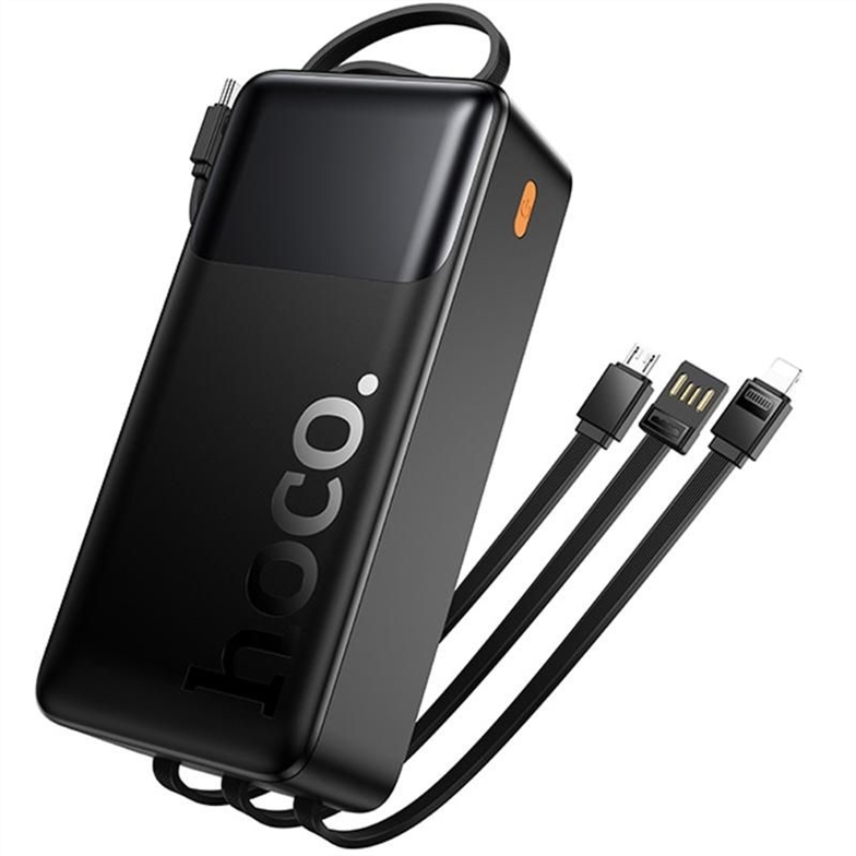 PowerBank 30000 mAh Hoco J156B Founder 22.5W+PD20W with four cable Чорний (Black) 215173 фото