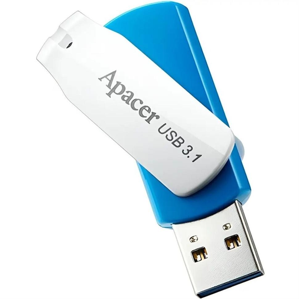 USB Флеш 64Gb Apacer AH357 (USB 3.1) Синя (Blue/White) 146083 фото