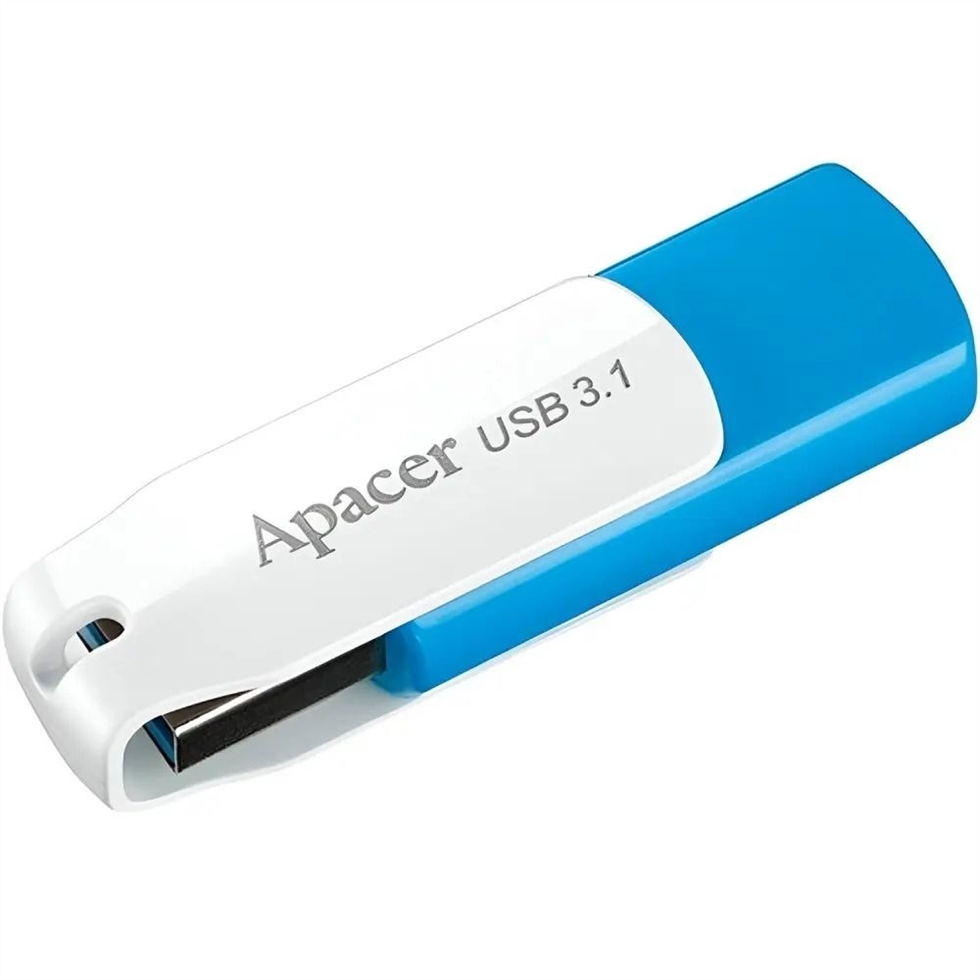 USB Флеш 64Gb Apacer AH357 (USB 3.1) Синя (Blue/White) 146083 фото