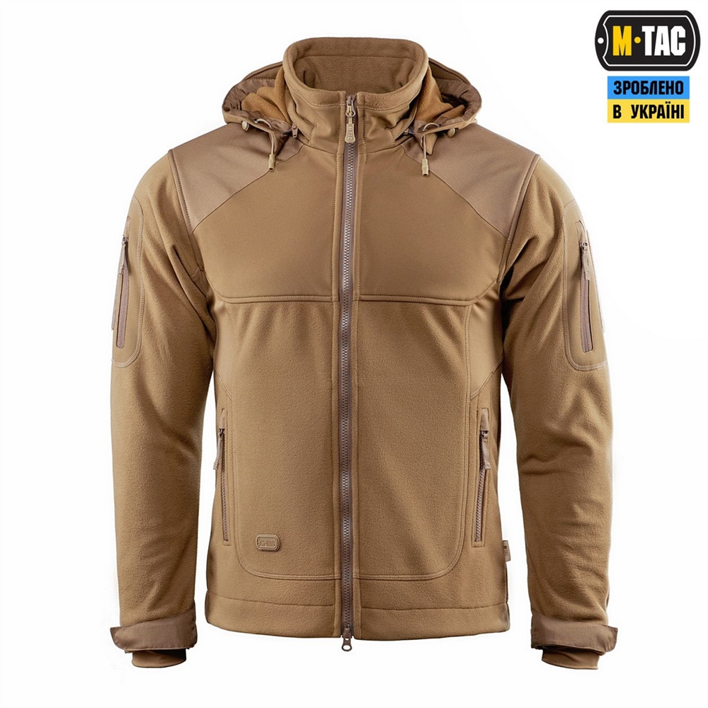 Куртка M-Tac Norman Windblock Fleece Коричнева (Coyote) (S) 225649 фото
