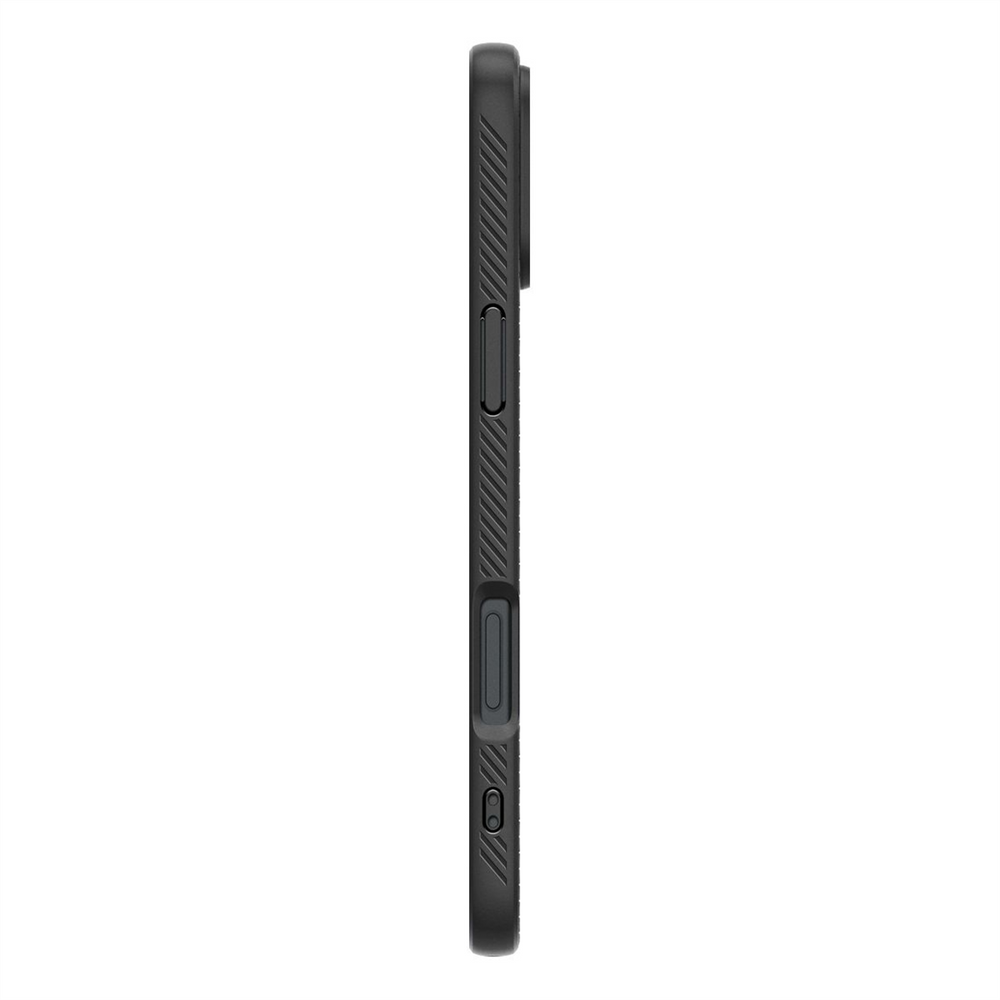 Чохол накладка для iPhone 16 Plus Spigen Liquid Air Чорна (Matte Black) 179206 фото