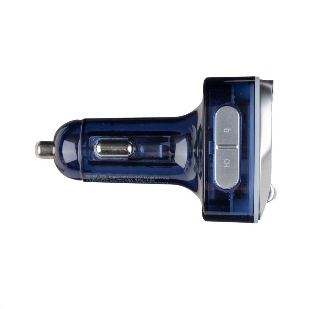 Fm-модулятор Hoco E75 Bravery PD30W+QC3.0 Bluetooth Синій (Blue) 111757 фото