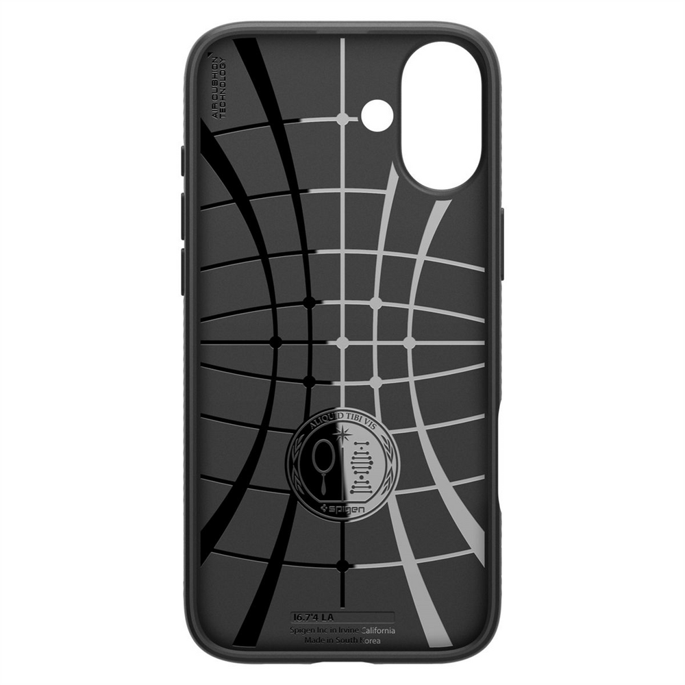 Чохол накладка для iPhone 16 Plus Spigen Liquid Air Чорна (Matte Black) 179206 фото