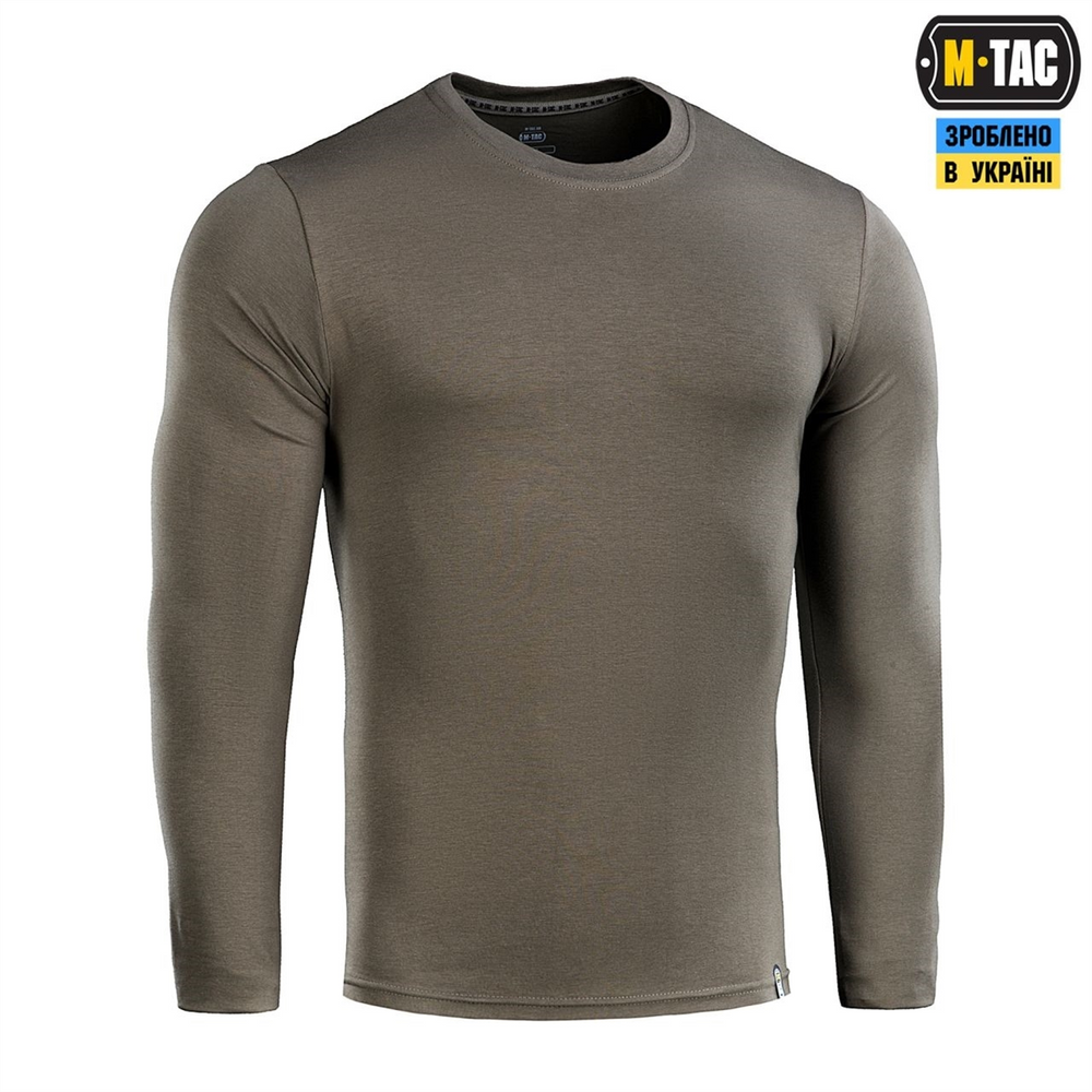 Футболка із довгим рукавом M-Tac 93/7 Зелена (Dark Olive) (M) 235322 фото