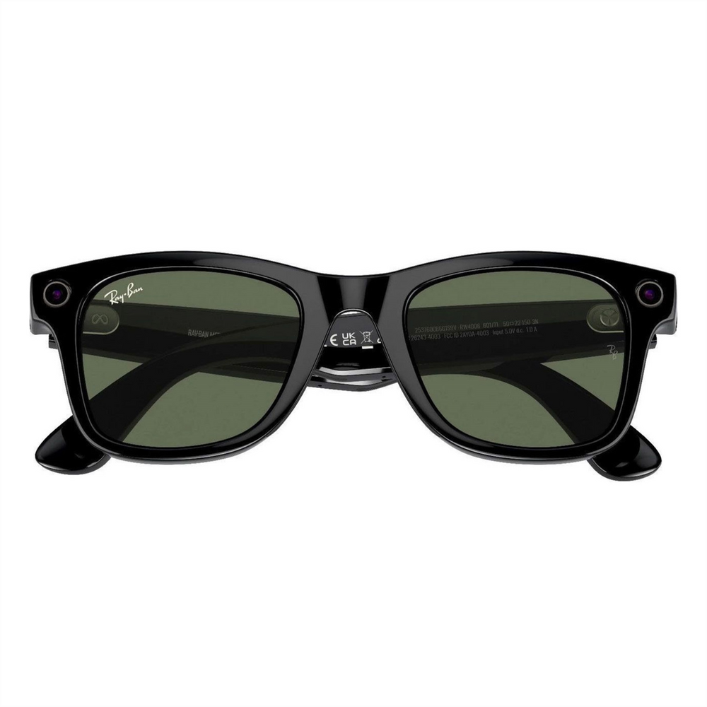 Окуляри Ray-Ban Meta Wayfarer Gen2 Large Shiny Black Frame / G-15 Green Lenses (RW4012 601/71 53-22) 202280 фото