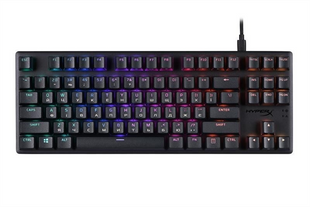 Клавіатура HyperX Alloy Origins Core PBT 87key, AqUK, USB-A, EN/UA Чорна (Black) 185232 фото