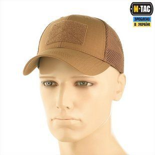 Бейсболка M-Tac з сіткою Elite Flex S/M (40560017-S/M) Коричнева (Coyote) 217555 фото
