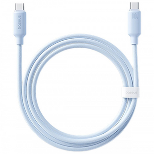 USB кабель Baseus Foamed Silicone Fast Charging Type-C to Type-C 100W (1m) Синій (Blue) 247740 фото