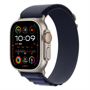 Смарт-годинник Apple Watch Ultra 2 GPS + Cellular 49mm Natural Titanium Case with Navy Alpine Loop - Large (MXN03) 199032 фото
