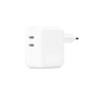 Зарядний пристрій Apple 35W Dual USB-C Port Power Adapter (MW2K3) Білий (White) 201621 фото 1