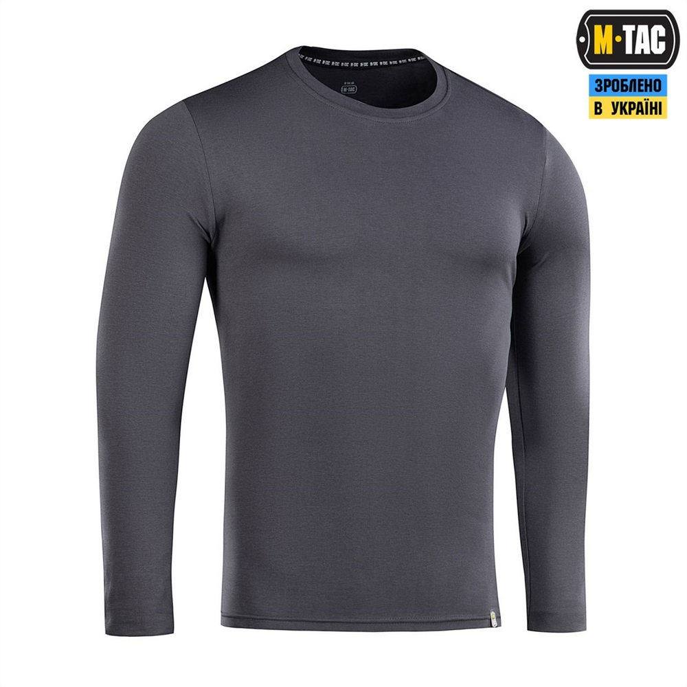 Футболка із довгим рукавом M-Tac 93/7 Сіра (Dark Grey) (M) 235309 фото