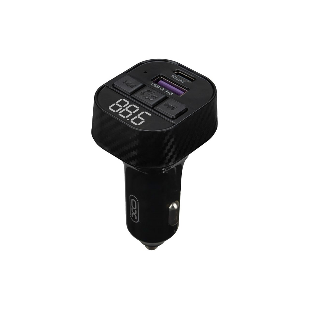 Fm-модулятор XO BCC-17 USB+PD QC3.0 30W Bluetooth Чорний (Black) 131037 фото