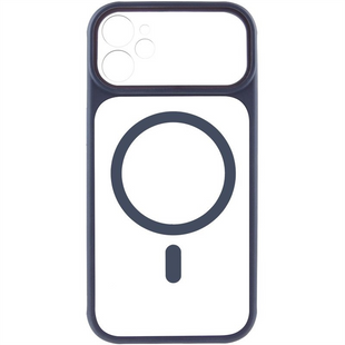 Чохол накладка для iPhone 11 TPU+PC GETMAN Moon Clear with MagSafe Синя (Blue) 264290 фото