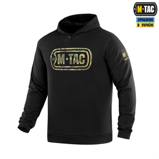 Кофта M-Tac Hoodie LOGO Чорна (Black) (L) 228648 фото