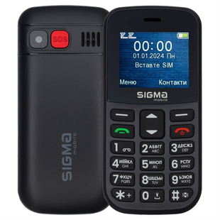 Мобільний телефон Sigma Comfort 50 CF115 EASY Чорний (Black) 137705 фото