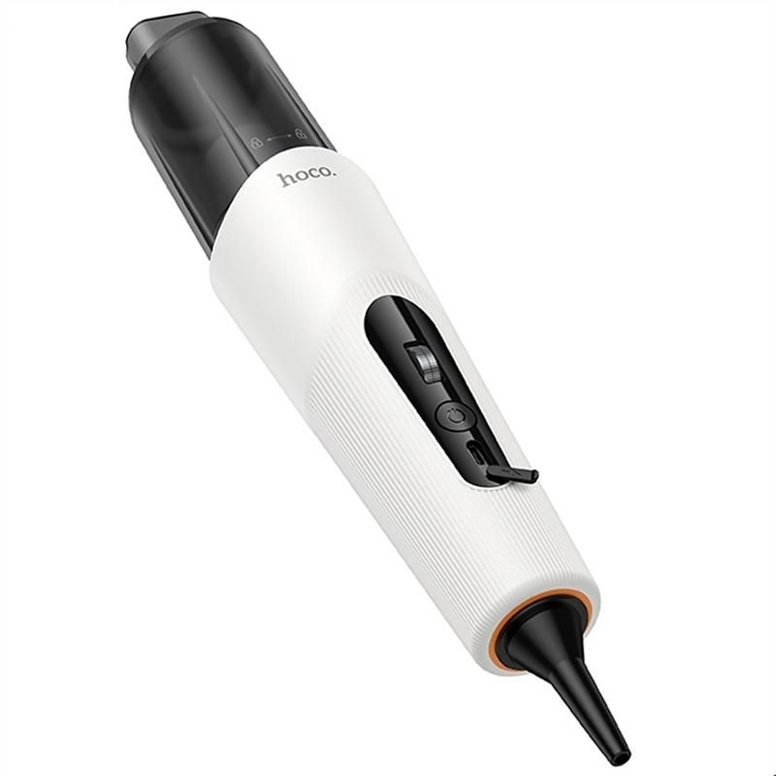 Пилосос акумуляторний (портативний) Hoco ZP16 Wave portable car vacuum cleaner Білий Чорний (White Black) 198661 фото