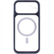 Чохол накладка для iPhone 11 TPU+PC GETMAN Moon Clear with MagSafe Синя (Blue) 264290 фото 4