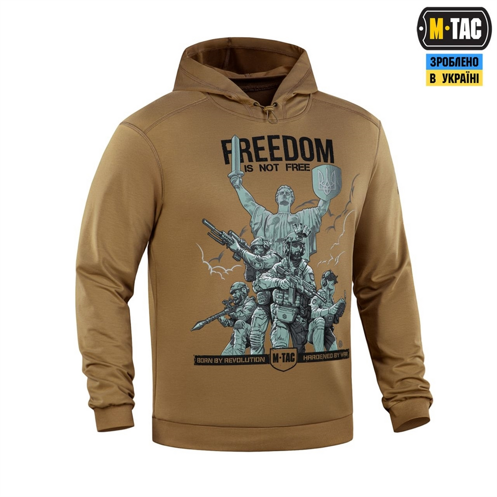Кофта M-Tac Hoodie Freedom Коричнева (Coyote Brown) (2XL) 228639 фото