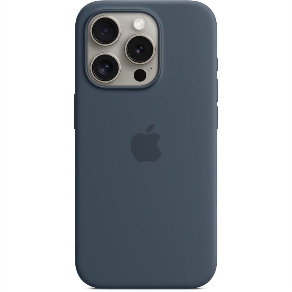 Чохол накладка для iPhone 15 Pro Apple Silicone Case with MagSafe Синя (Storm Blue) 217297 фото