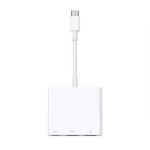 Type-C хаб Apple USB-C Adapter - [USB, HDMI, USB-C] (MUF82) Білий (White) 201474 фото