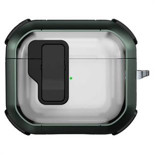 Чохол для навушників AirPods 4/5 Locking Button Зелений (Green) 194142 фото