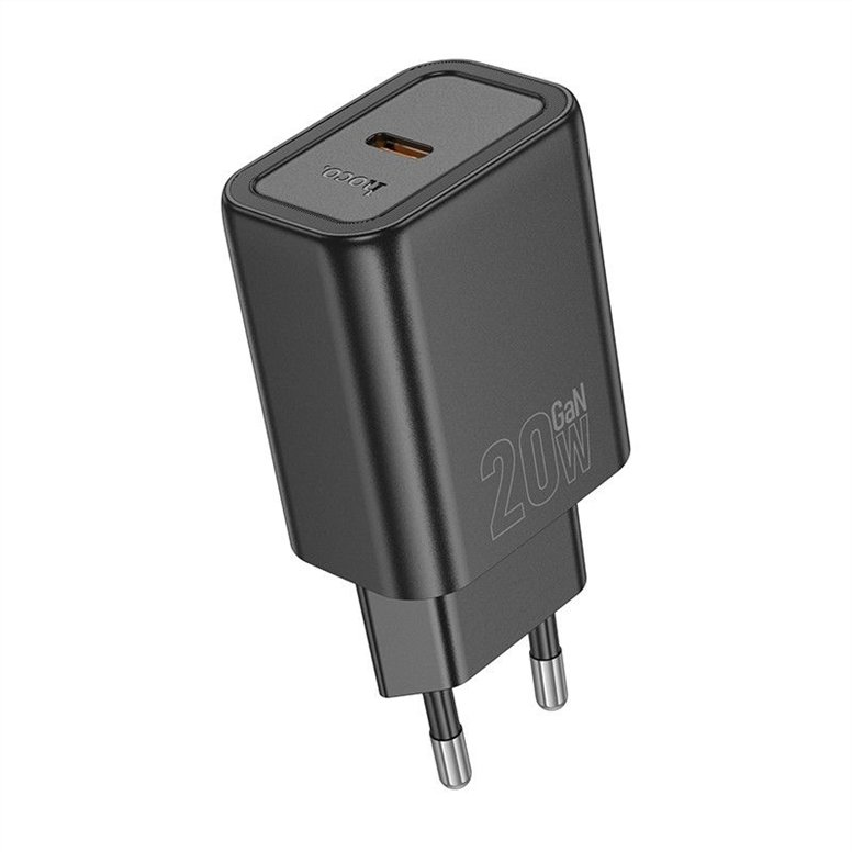 Зарядний пристрій Hoco N60 Gentle PD20W (1USB-C) Чорний (Black) 166330 фото