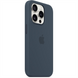 Чохол накладка для iPhone 15 Pro Apple Silicone Case with MagSafe Синя (Storm Blue) 217297 фото 4