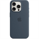 Чохол накладка для iPhone 15 Pro Apple Silicone Case with MagSafe Синя (Storm Blue) 217297 фото 3