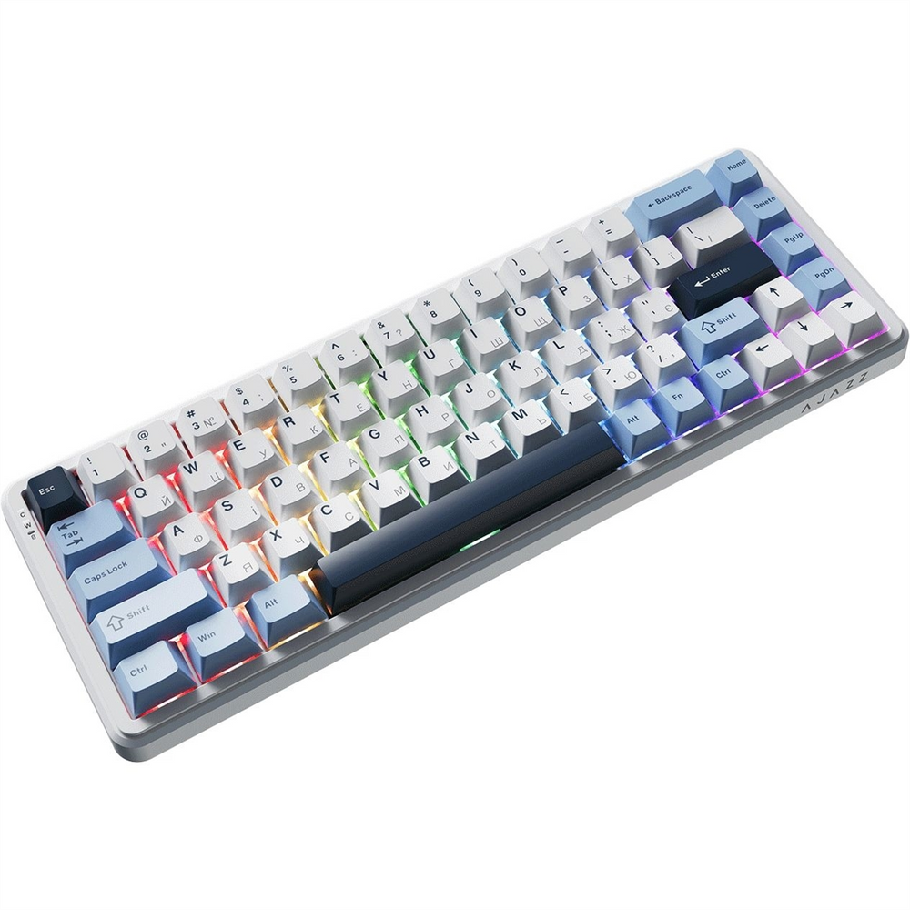 Клавіатура бездротова Ajazz AK680 Max (8+8K) Magnetic Switch Біла (White) 165443 фото