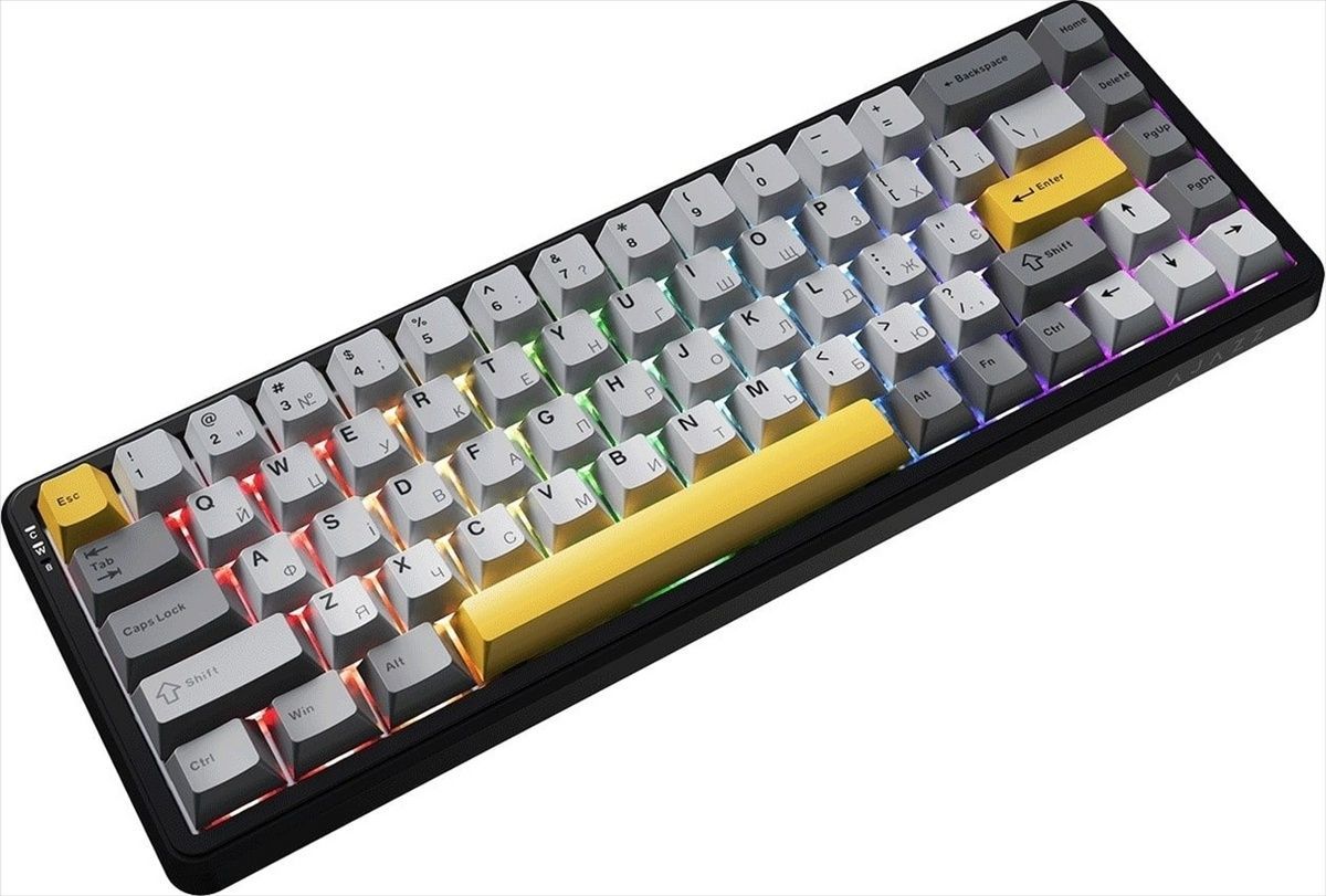 Клавіатура Ajazz AK680 MAX Magnetic Switch RGB USB Чорна (Black) 185248 фото