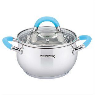 Каструля Pepper PR-1112-24 24см 6.1л Срібна (Silver) 156700 фото