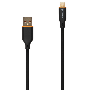USB кабель Proove Jelly Silicone Lightning 2.4A 1м Чорний (Black) 115094 фото