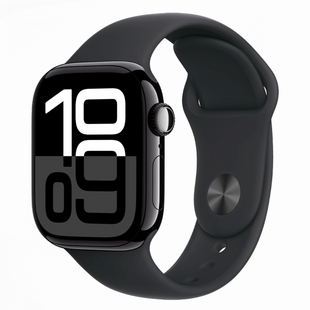Смарт-годинник Apple Watch Series 10 GPS + Cellular 42мм Jet Black Alu. Case w. Black Sport Band - S/M (MWX63) 198560 фото